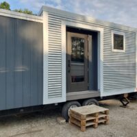 40FT Tiny Writer's Cabin - Black & Birch